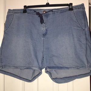 Denim Draw Strig Shorts